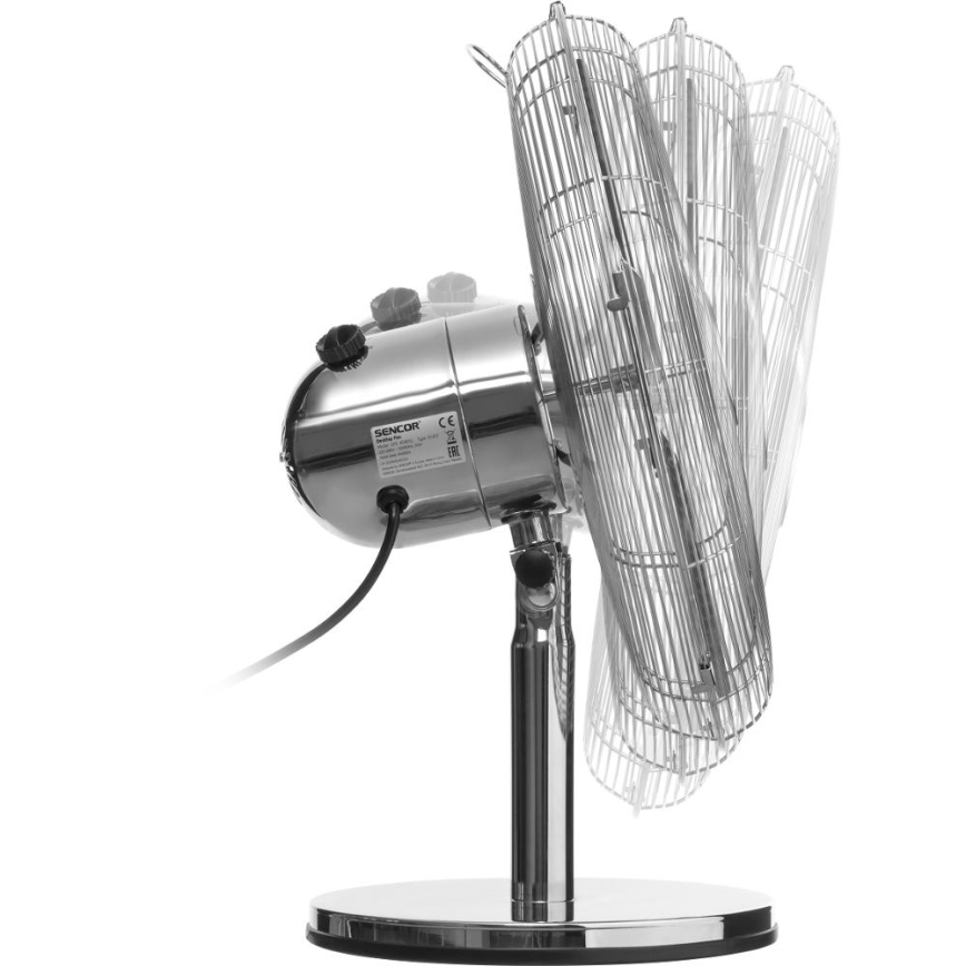 Sencor - Bordventilator 50W/230V i blank krom