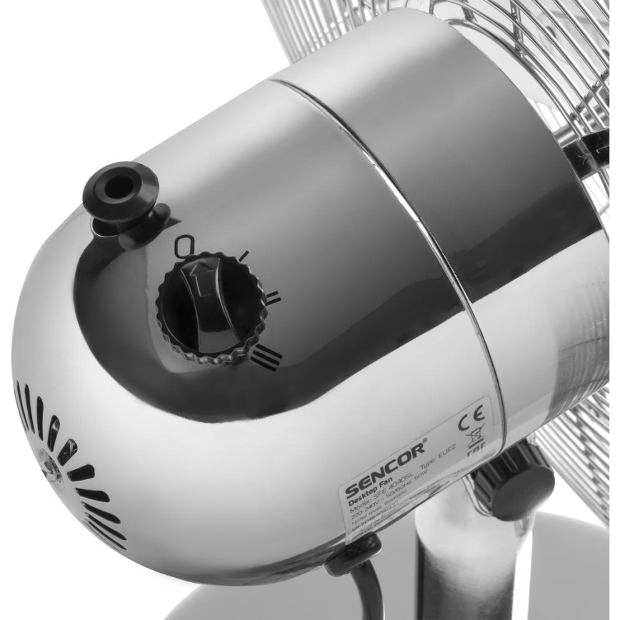 Sencor - Bordventilator 50W/230V i blank krom