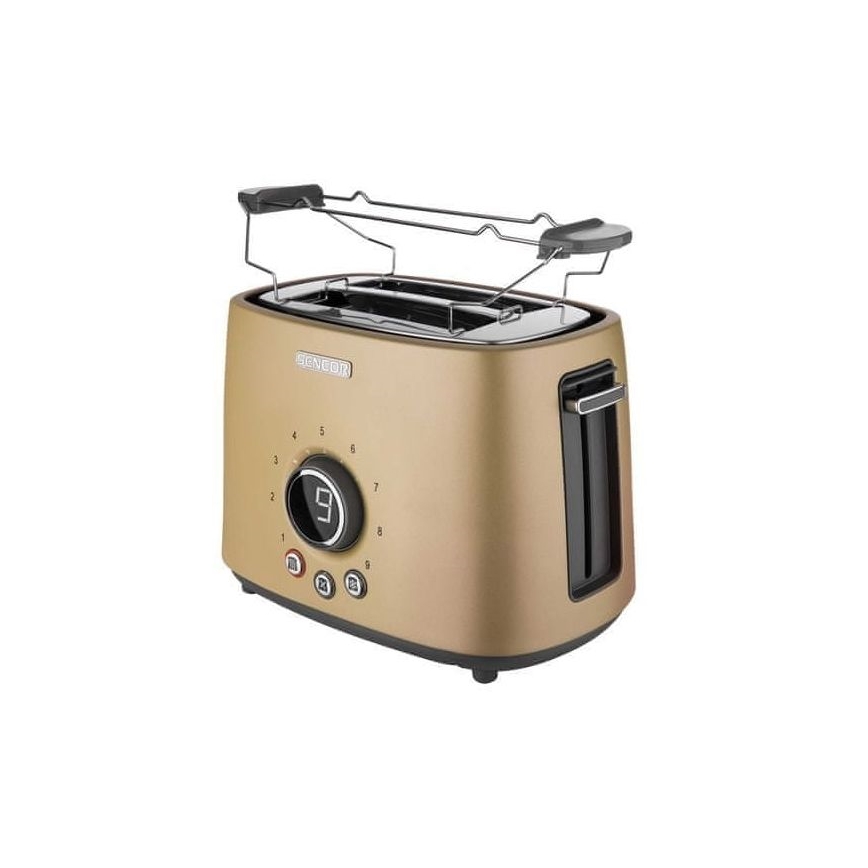 Sencor - Brødrister med 2 åbninger 1000W/230V beige