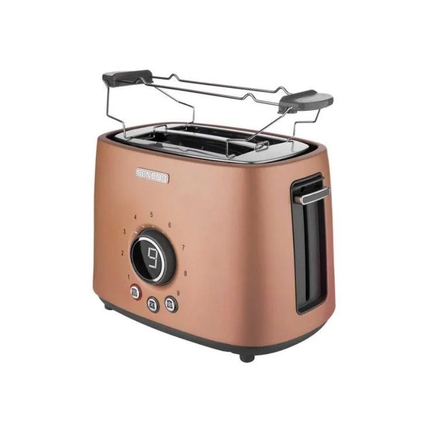 Sencor - Brødrister med 2 åbninger 1000W/230V kobberfarvet
