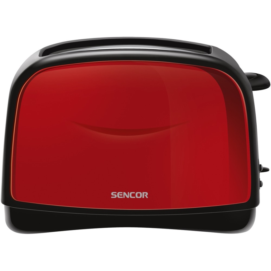Sencor - Brødrister med 2 åbninger 850W/230V rød