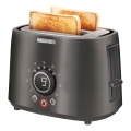 Sencor - Brødrister med 2 åbninger og grillfunktion, 1000 W/230 V, antracit
