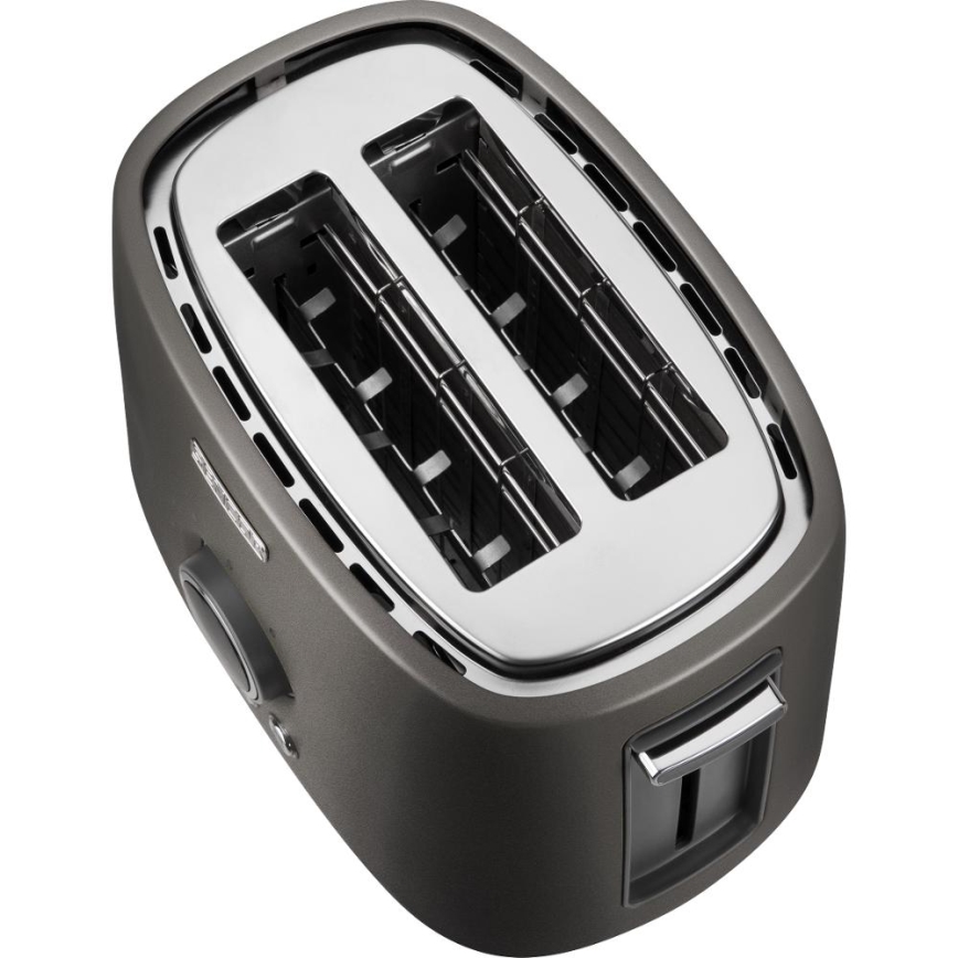 Sencor - Brødrister med 2 åbninger og grillfunktion, 1000 W/230 V, antracit