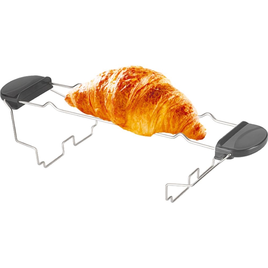 Sencor - Brødrister med 2 åbninger og grillfunktion, 1000 W/230 V, antracit