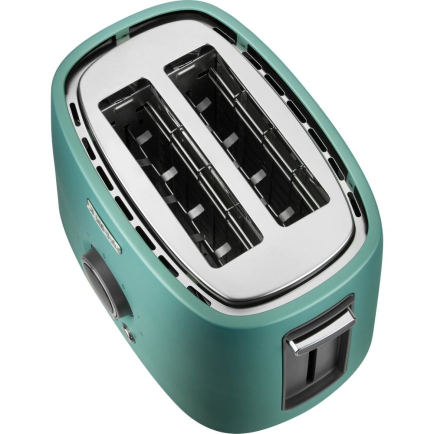 Sencor - Brødrister til 2 skiver med opvarmningsrist 1000W/230V mintgrøn