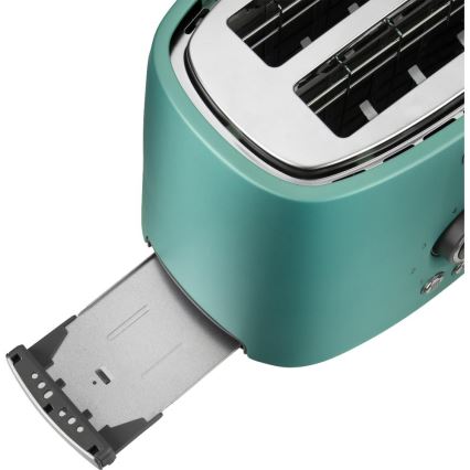 Sencor - Brødrister til 2 skiver med opvarmningsrist 1000W/230V mintgrøn