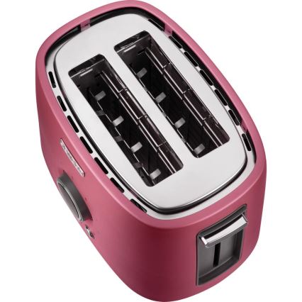 Sencor - Brødrister til 2 skiver med varmehylde 1000W/230V pink
