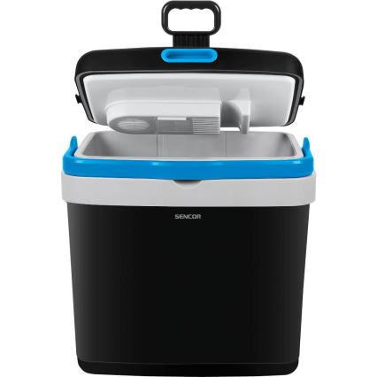 Sencor - Bærbart bilkøleskab 33 l 60W/12V/230V sort