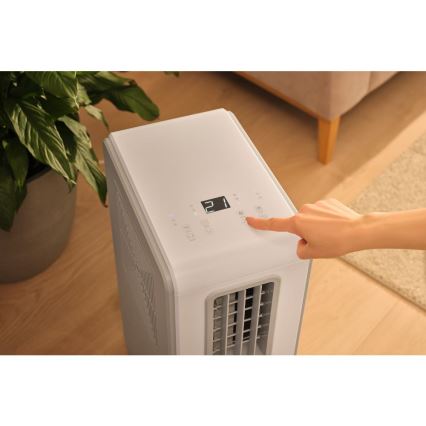 Sencor - Bærbart klimaanlæg 4-i-1 200W/230V 1800 BTU hvid + fjernbetjening