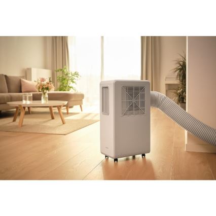 Sencor - Bærbart klimaanlæg 4-i-1 200W/230V 1800 BTU hvid + fjernbetjening