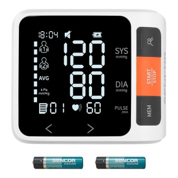 Sencor - Digital blood trykmåler 2xAAA