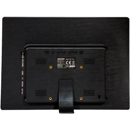 Sencor - Digital fotoramme 13,3 med højttaler, 230V, antracitfarvet + fjernbetjening