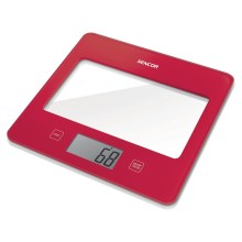 Sencor - Digital køkkenvægt 1xCR2032 rød