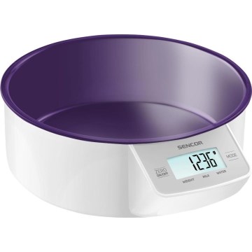Sencor - Digital køkkenvægt 2xAAA hvid/lilla