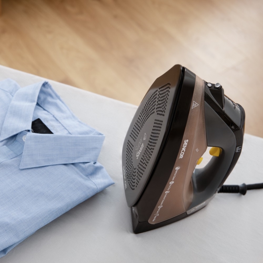 Sencor - Digitalt strygejern 3100W/230V brun/sort