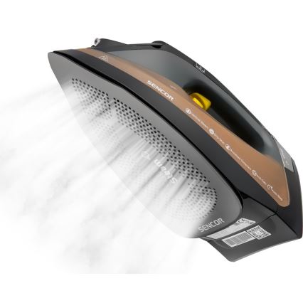 Sencor - Digitalt strygejern 3100W/230V brun/sort