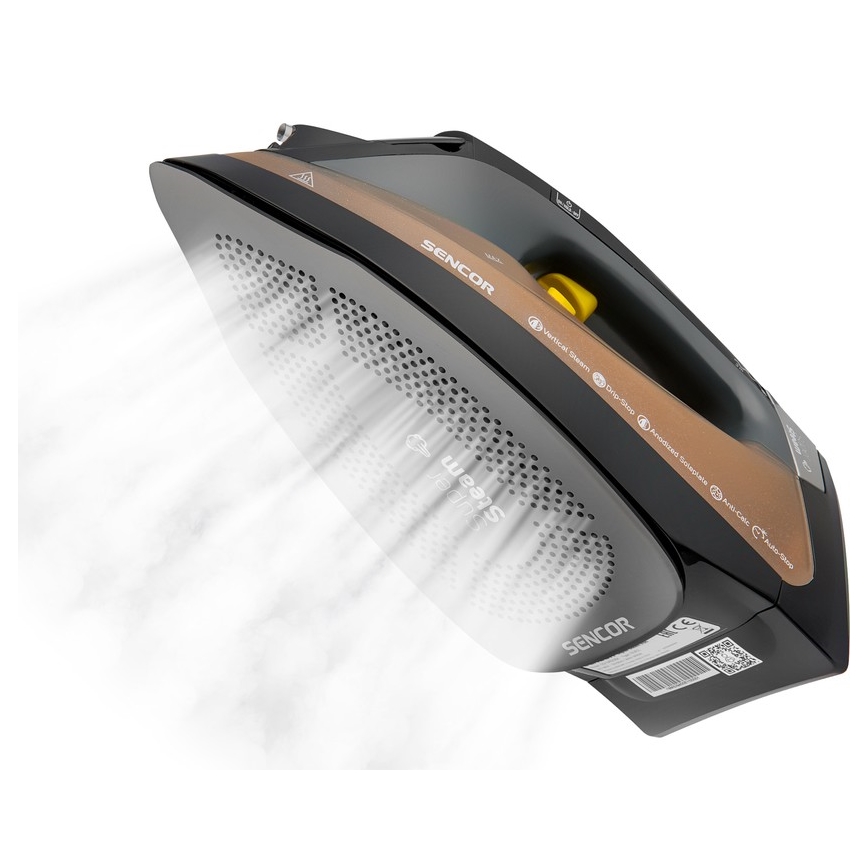 Sencor - Digitalt strygejern 3100W/230V brun/sort