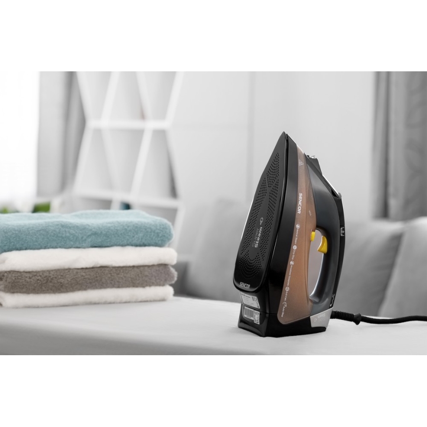 Sencor - Digitalt strygejern 3100W/230V brun/sort