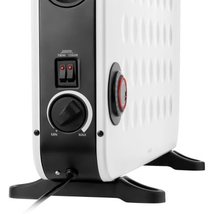 Sencor - Elektrisk direktevarmer/konvektor 750/1250/2000W med termostat