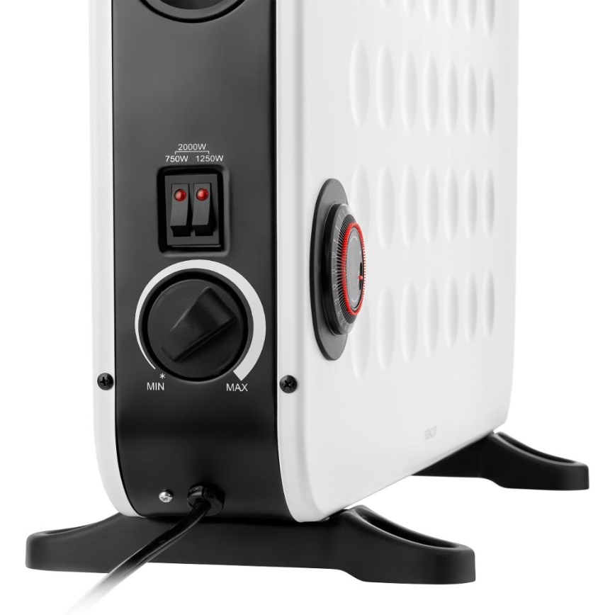 Sencor - Elektrisk direktevarmer/konvektor 750/1250/2000W med termostat