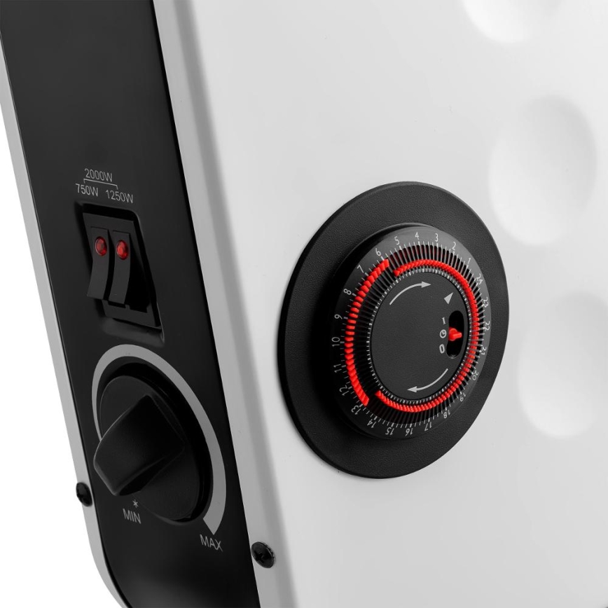 Sencor - Elektrisk direktevarmer/konvektor 750/1250/2000W med termostat