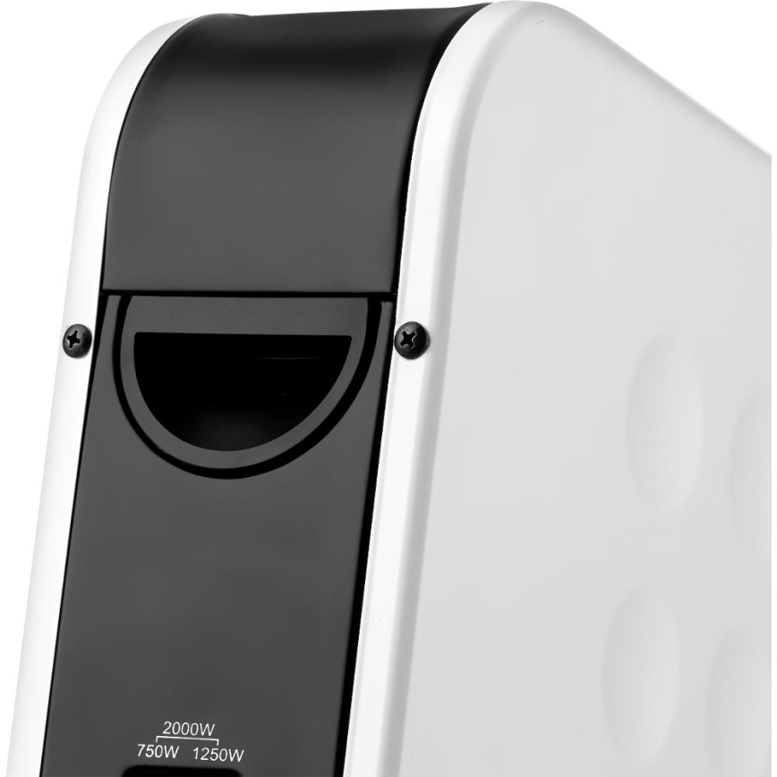 Sencor - Elektrisk direktevarmer/konvektor 750/1250/2000W med termostat