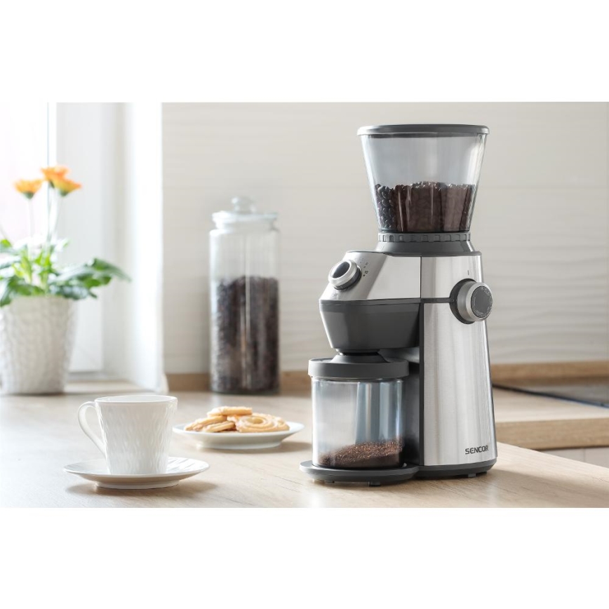 Sencor - Elektrisk kaffekværn 350 g 150W/230V rustfri