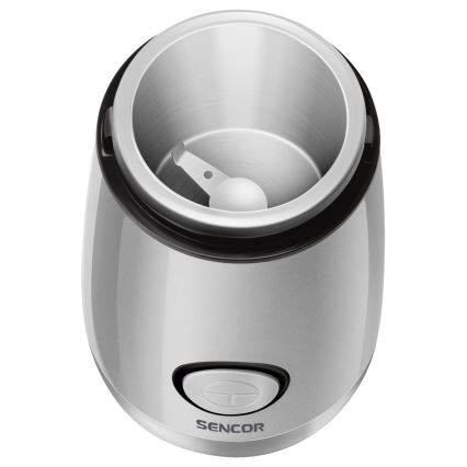Sencor - Elektrisk kaffekværn 60 g 150W/230V hvid/mat krom