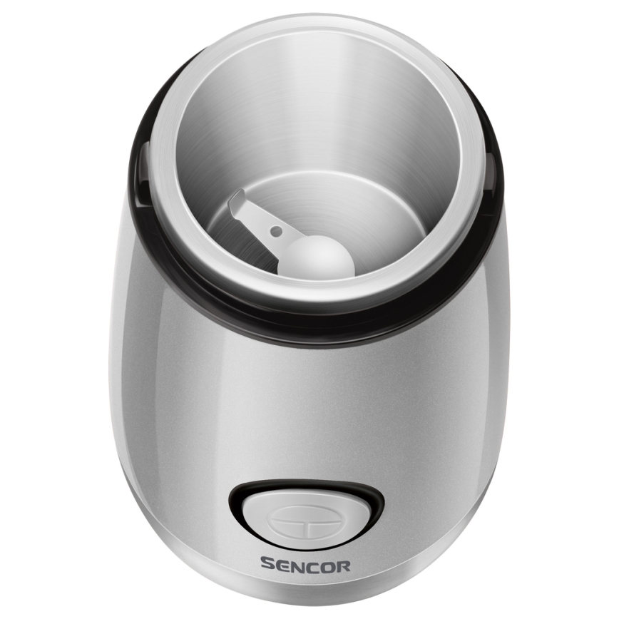 Sencor - Elektrisk kaffekværn 60 g 150W/230V hvid/mat krom