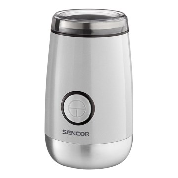 Sencor - Elektrisk kaffekværn 60 g 150W/230V hvid/mat krom