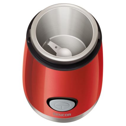 Sencor - Elektrisk kaffekværn 60 g 150W/230V rød/mat krom