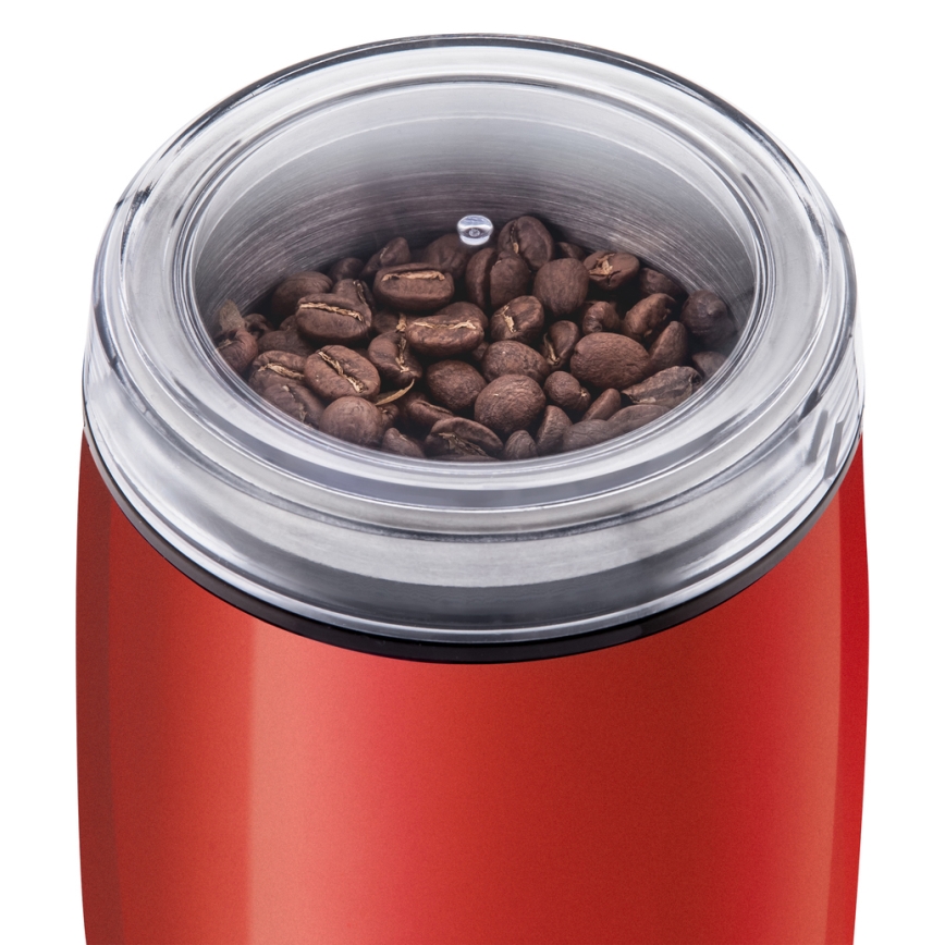 Sencor - Elektrisk kaffekværn 60 g 150W/230V rød/mat krom