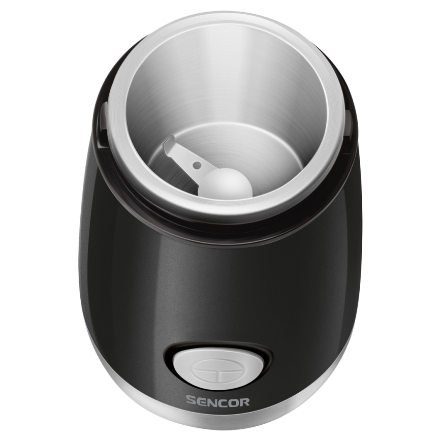 Sencor - Elektrisk kaffekværn 60 g 150W/230V sort/mat krom
