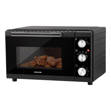 Sencor - Elektrisk ovn 20 l 1650W/230V sort