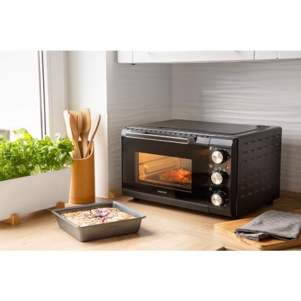 Sencor - Elektrisk ovn 20 l 1650W/230V sort