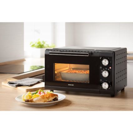 Sencor - Elektrisk ovn 20 l 1650W/230V sort