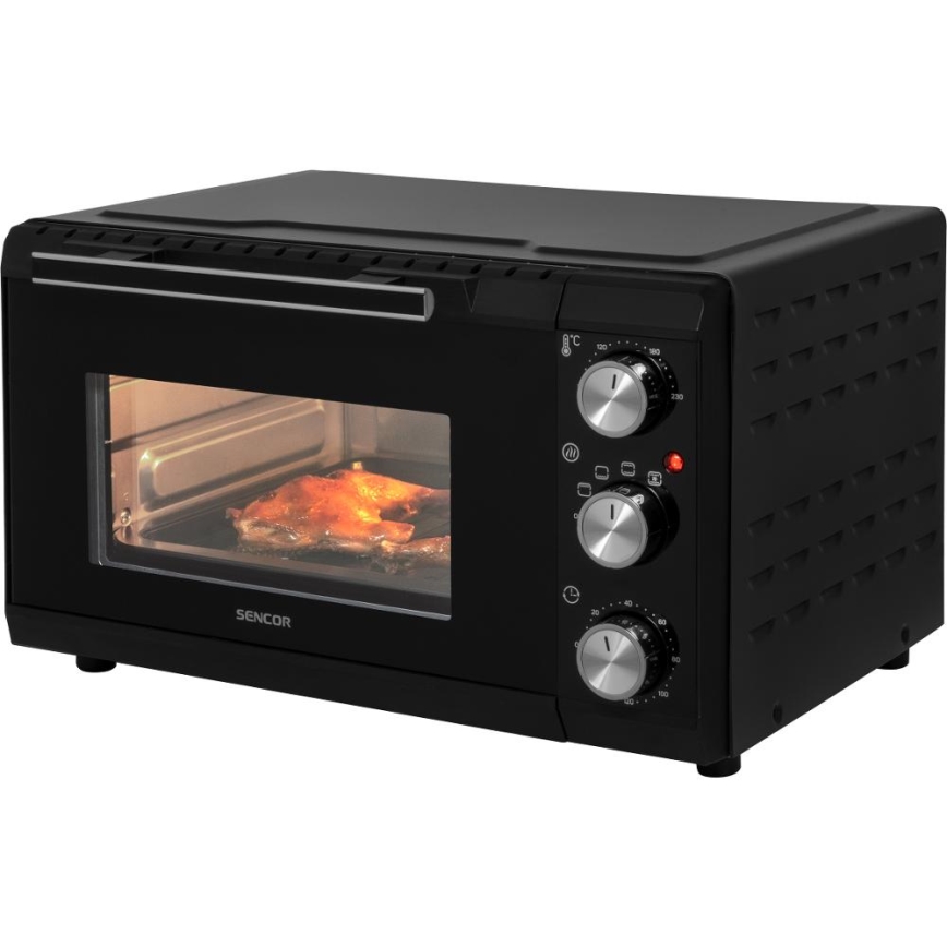 Sencor - Elektrisk ovn 20 l 1650W/230V sort