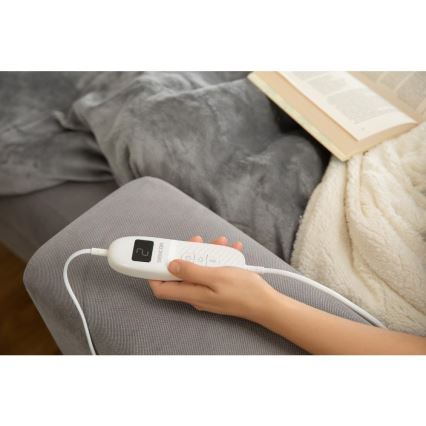 Sencor - Elektrisk varmetæppe 160W/230V 180x130 cm grå