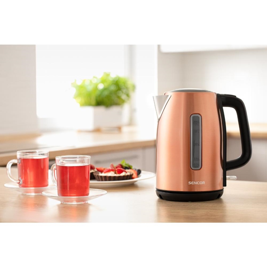 Sencor - Elkedel 1,7 l 2200W/230V kobber