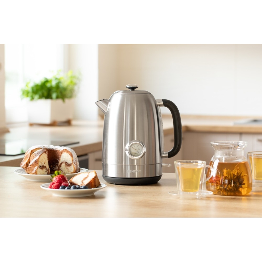 Sencor - Elkedel 1,7 l 2200W/230V rustfrit stål