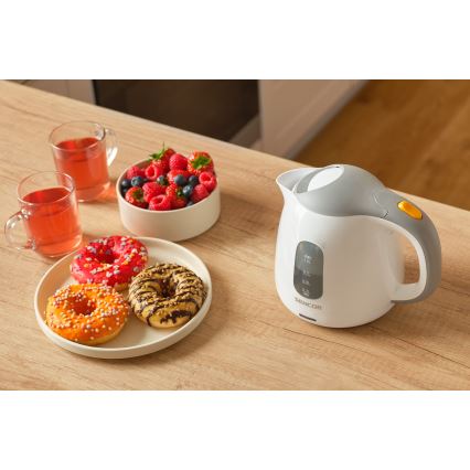 Sencor - Elkedel 1 l 1100W/230V hvid/grå