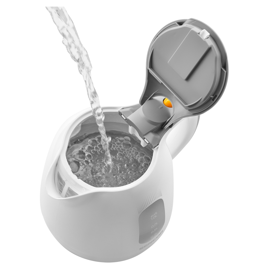 Sencor - Elkedel 1 l 1100W/230V hvid/grå