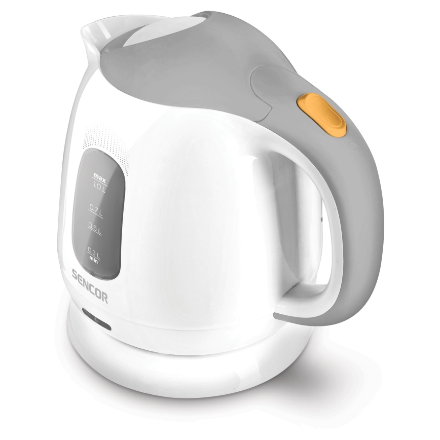 Sencor - Elkedel 1 l 1100W/230V hvid/grå