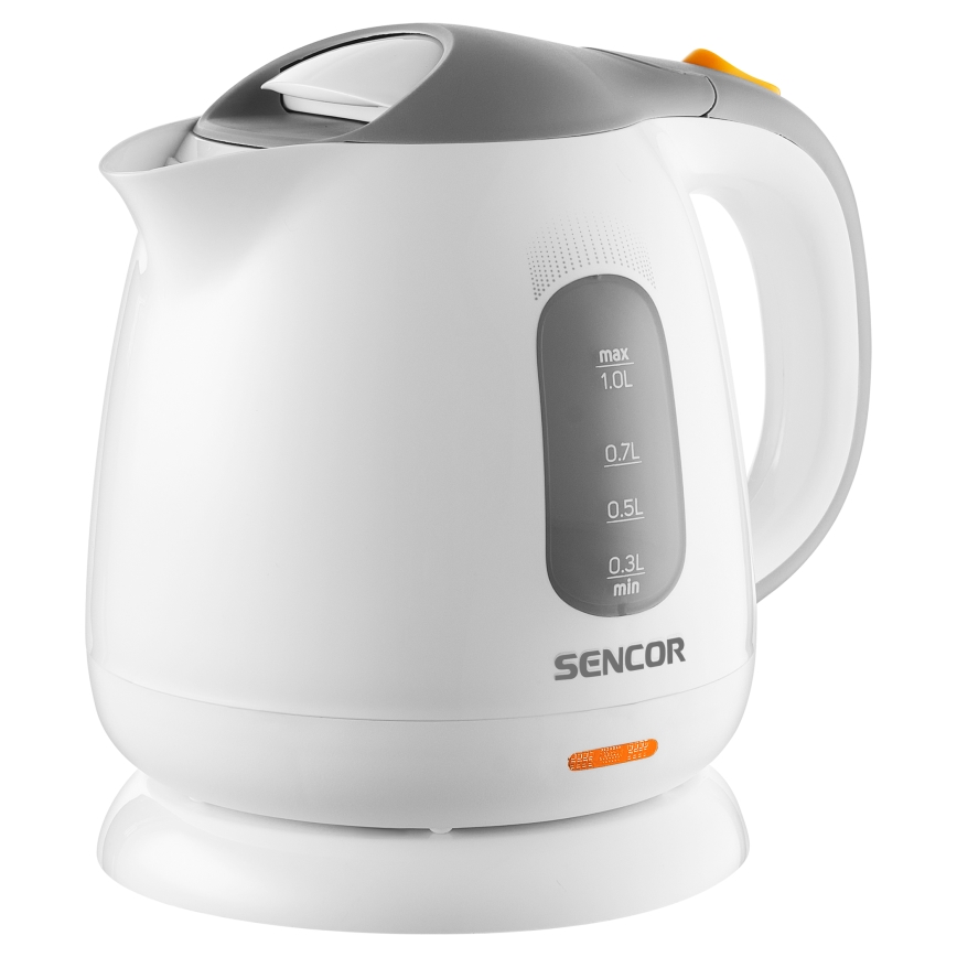 Sencor - Elkedel 1 l 1100W/230V hvid/grå
