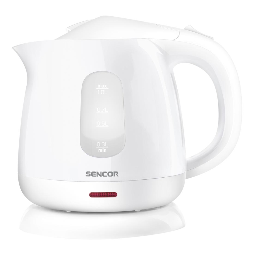 Sencor - Elkedel 1 l 1100W/230V hvid