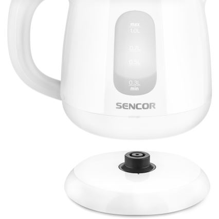 Sencor - Elkedel 1 l 1100W/230V hvid