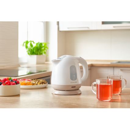 Sencor - Elkedel 1 l 1100W/230V hvid/lyserød