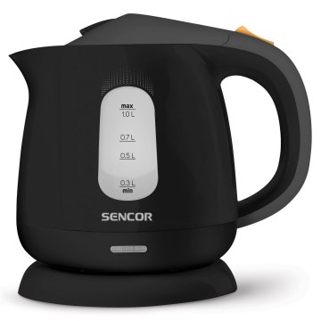 Sencor - Elkedel 1 l 1100W/230V sort/grå