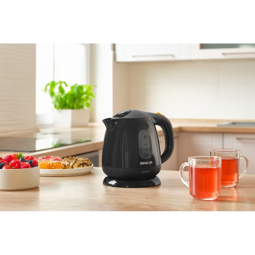 Sencor - Elkedel 1 l 1100W/230V sort/grå