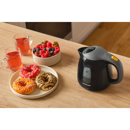 Sencor - Elkedel 1 l 1100W/230V sort/grå